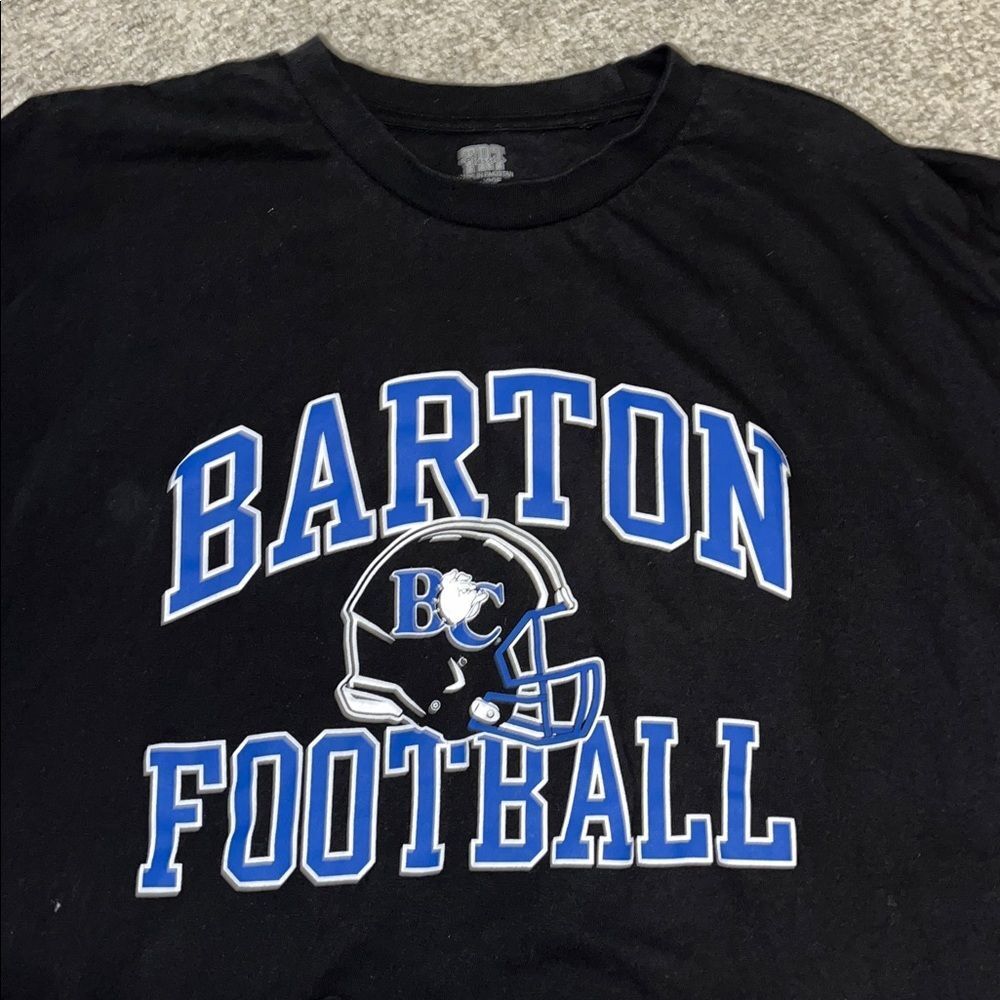 2-Blue/Black Barton College Bulldogs Helmet Football. team Wilson NC T Shirt XL - Picture 3 of 3
